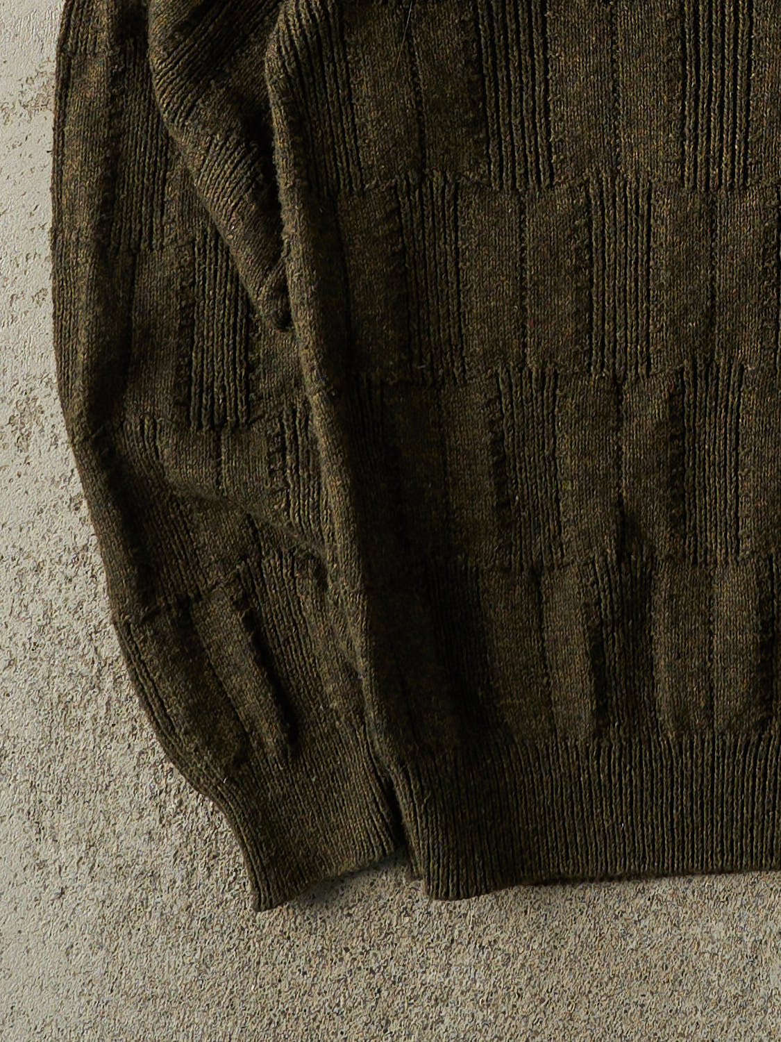 Vintage 90s Green Textured Patterned Knit (M/L)