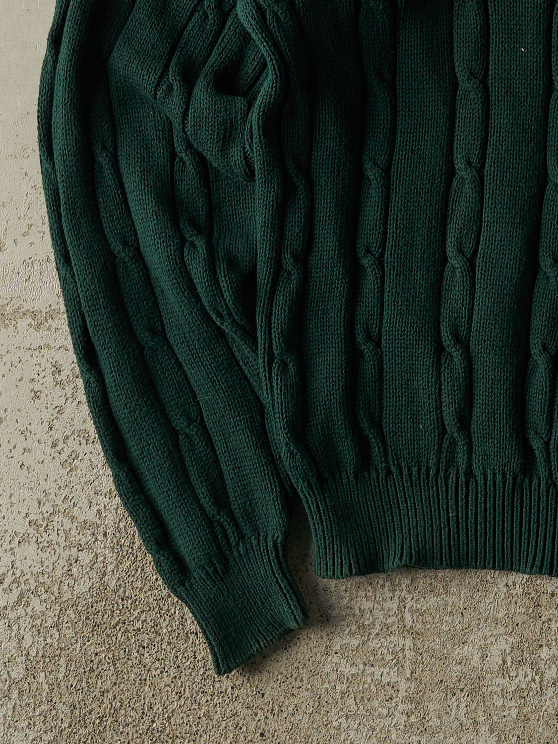 Vintage 90s Green Izod Embroidered Cable Knit (XXL)