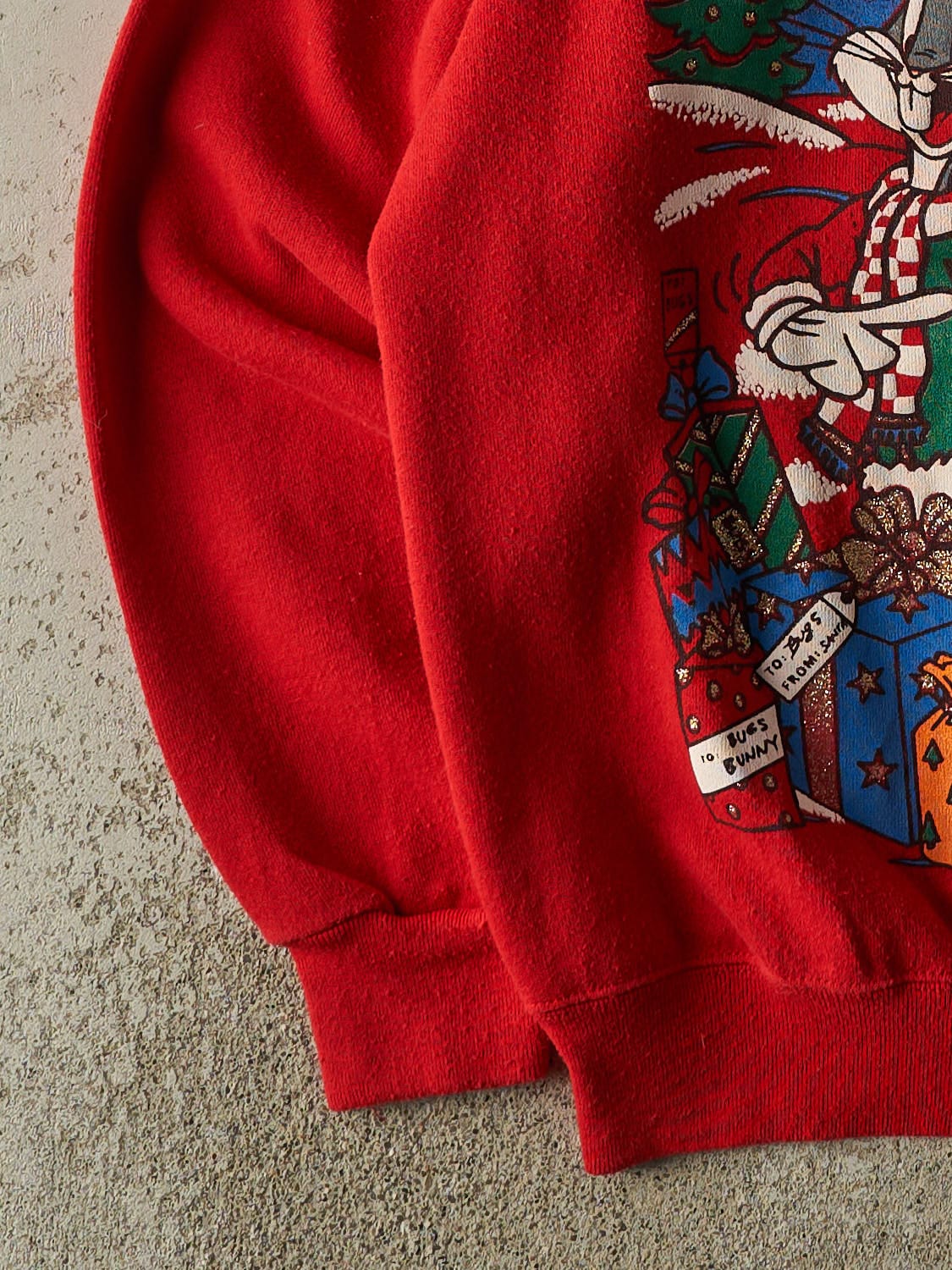 Vintage 94' Red Looney Tunes "Bah Humbug" Crewneck (M/L)