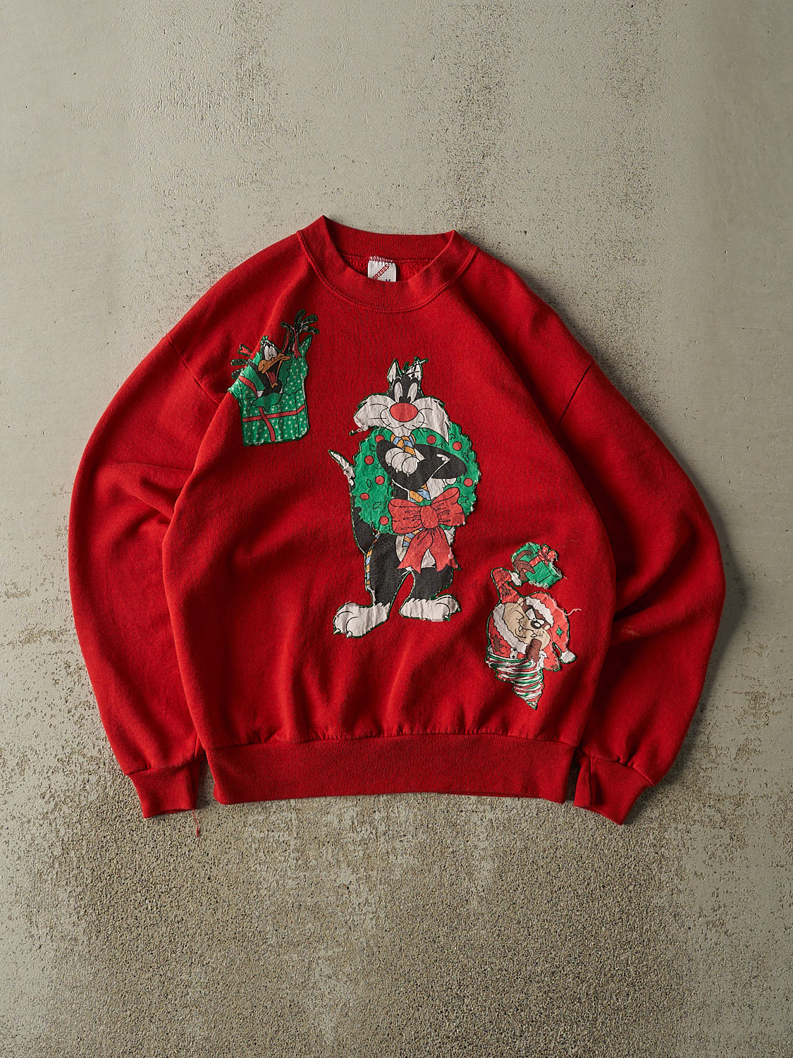 Vintage 80s Red Looney Tunes Crewneck (S/M)