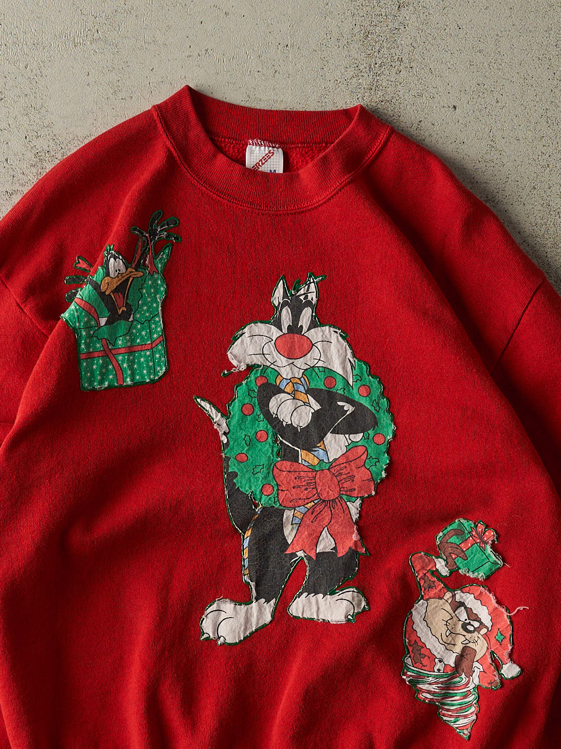 Vintage 80s Red Looney Tunes Crewneck (S/M)