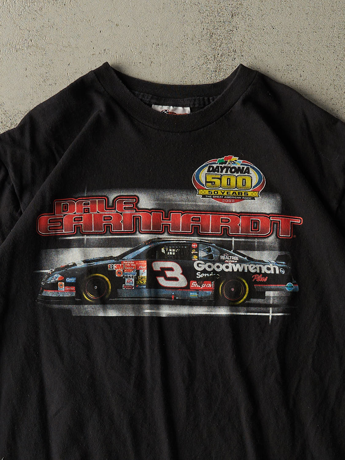 Vintage 08' Black Nascar Racing Dale Earnhardt Tee (L/XL)