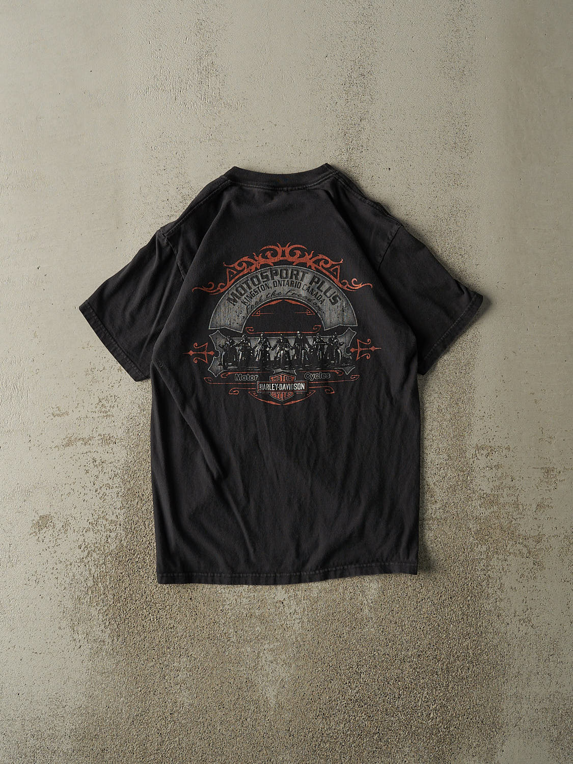 Vintage Y2K Black Harley Davidson Kingston ON Tee (XS/S)
