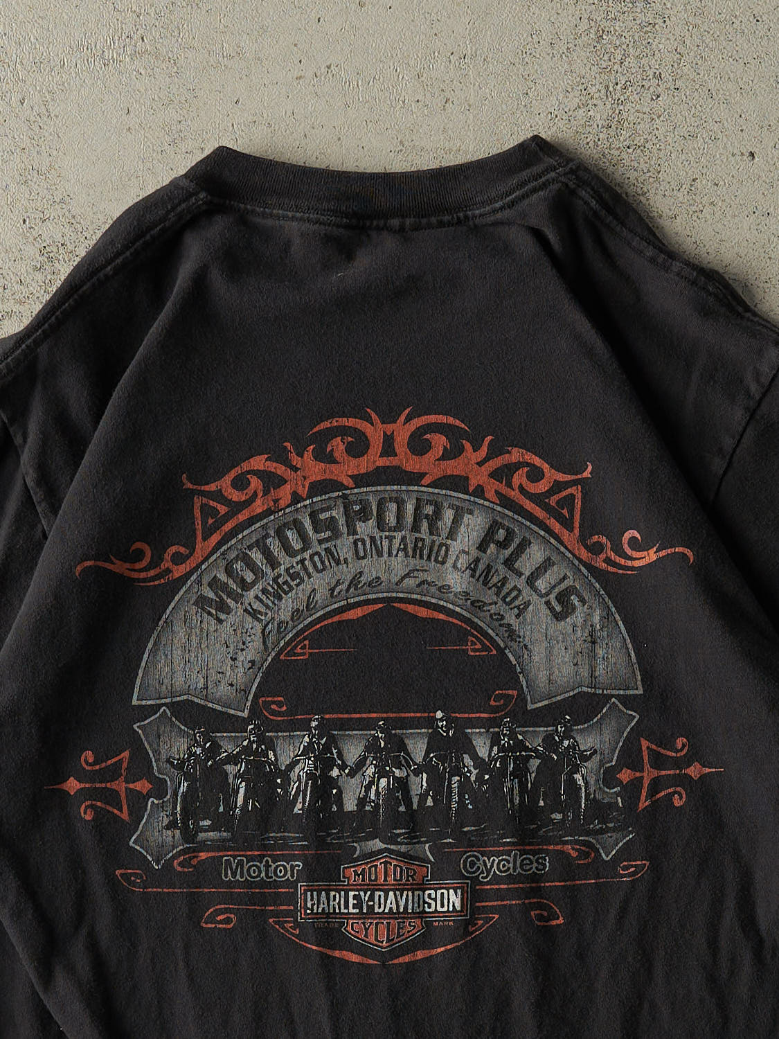 Vintage Y2K Black Harley Davidson Kingston ON Tee (XS/S)