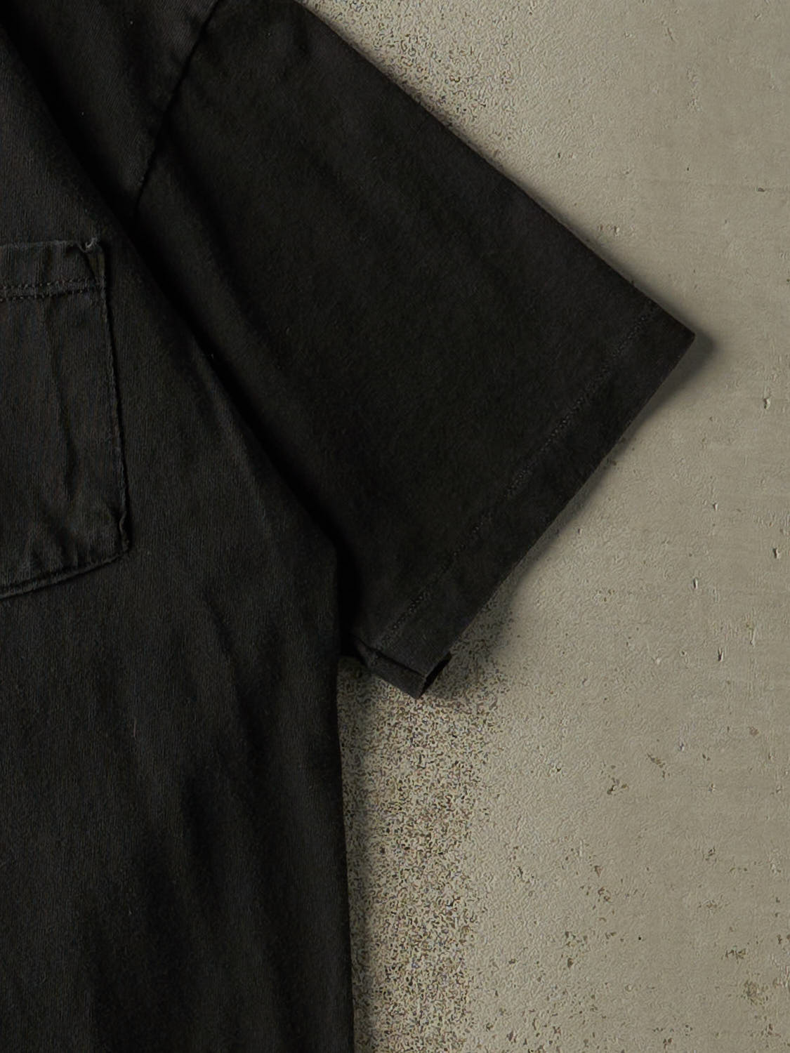 Vintage 90s Black Blank Pocket Tee (L/XL)