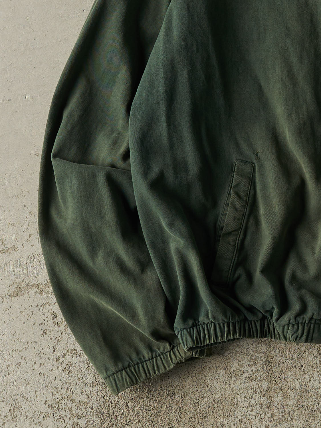 Vintage 90s Sun Faded Green Embroidered Zip Up Jacket (M)