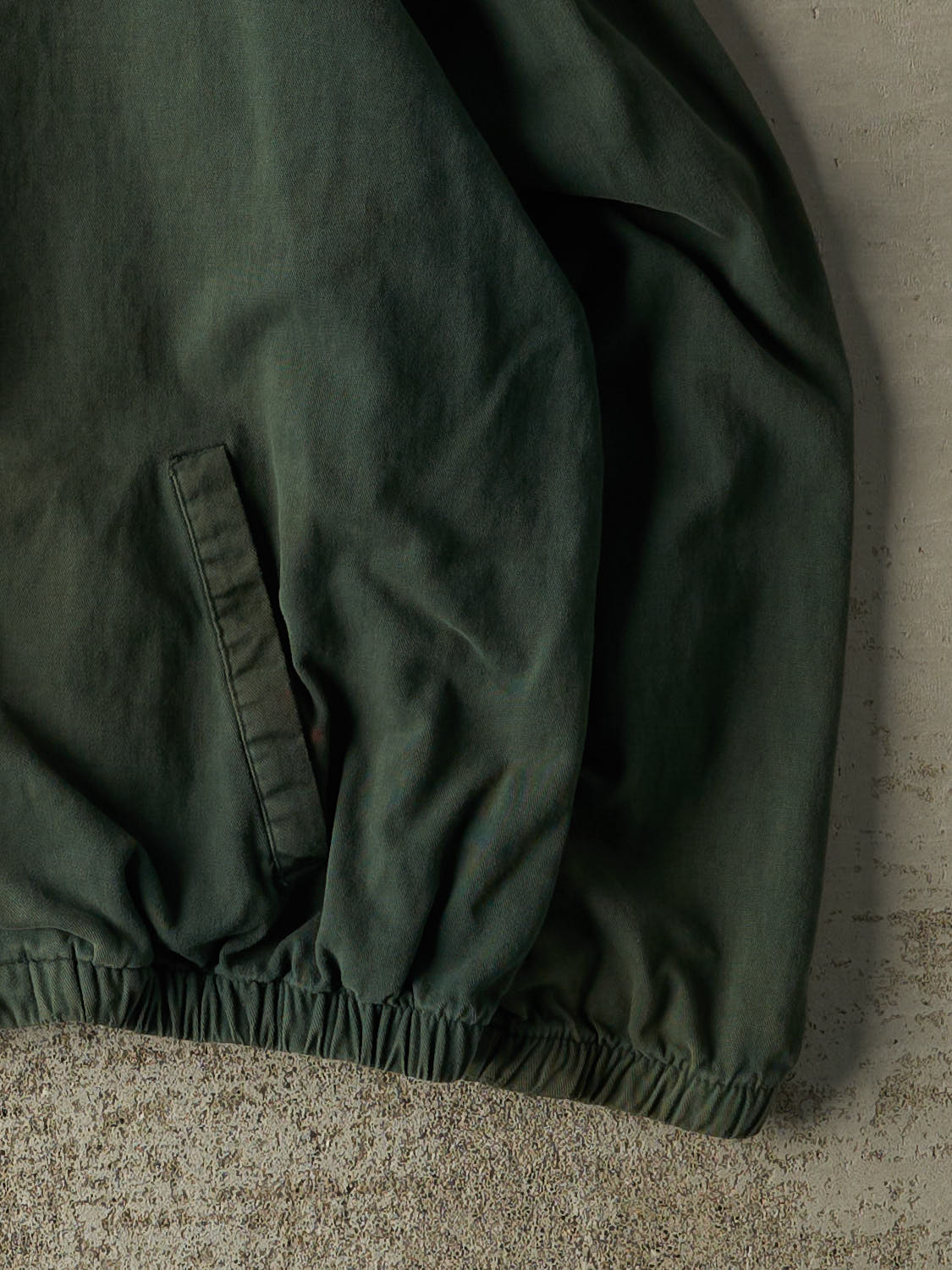 Vintage 90s Sun Faded Green Embroidered Zip Up Jacket (M)