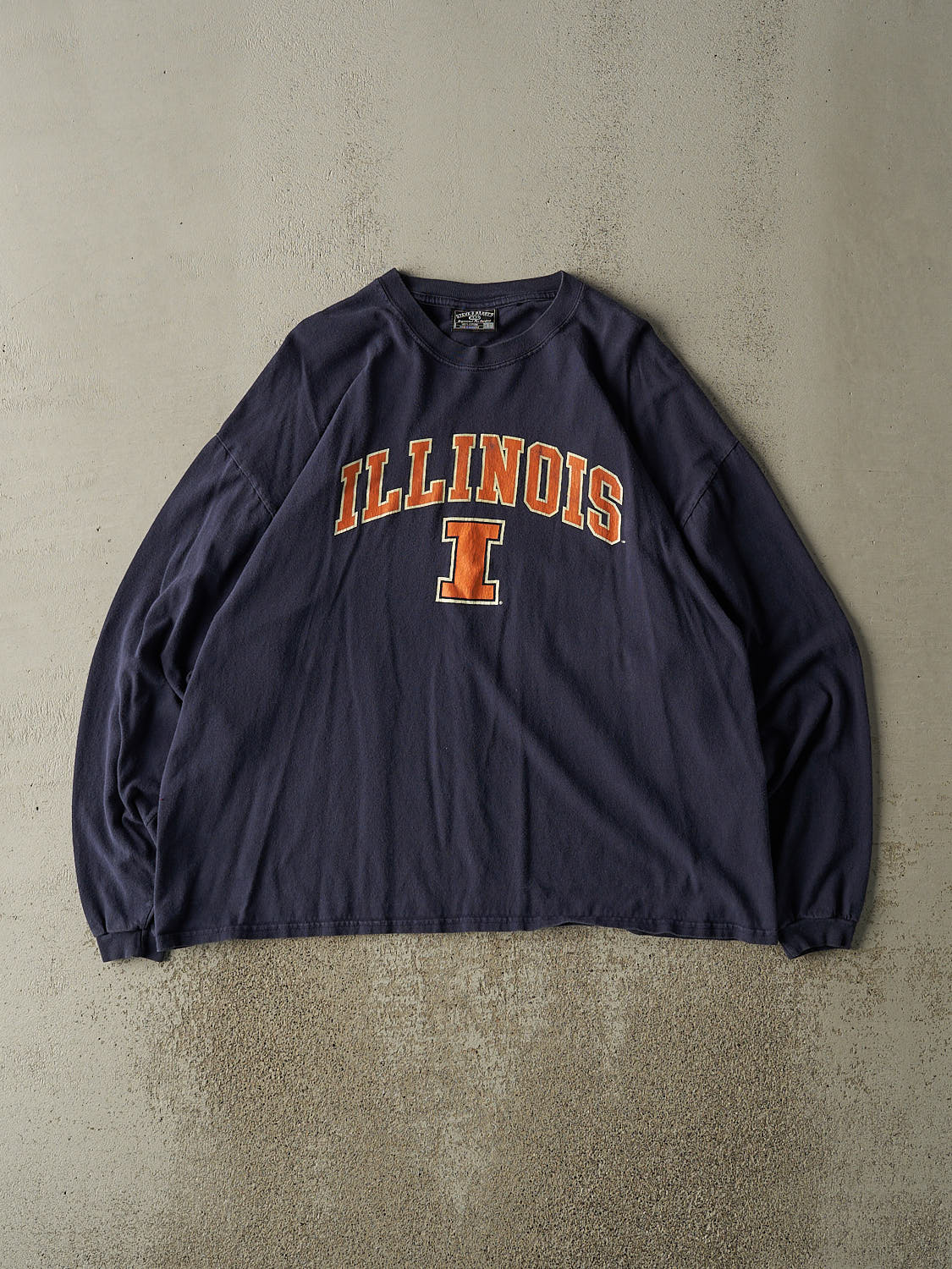 Vintage 90s Navy Blue University of Illinois Long Sleeve (XL/XXL)