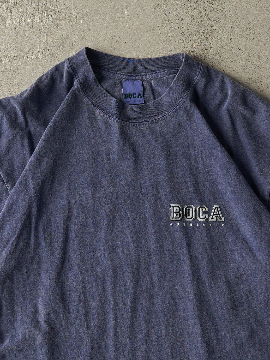 Vintage 90s Sun Faded Navy Boca Authentic Tee (XL)