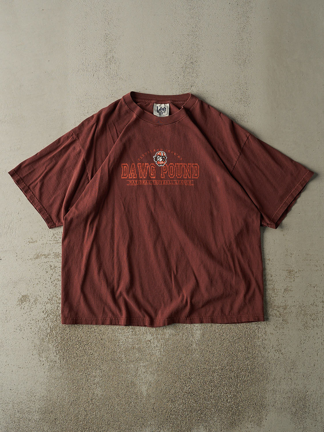 Vintage 99' Burgundy Cleveland Browns Dog Pound Tee (XXL)