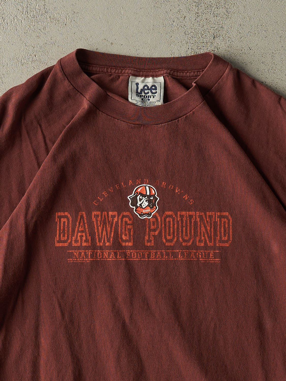 Vintage 99' Burgundy Cleveland Browns Dog Pound Tee (XXL)