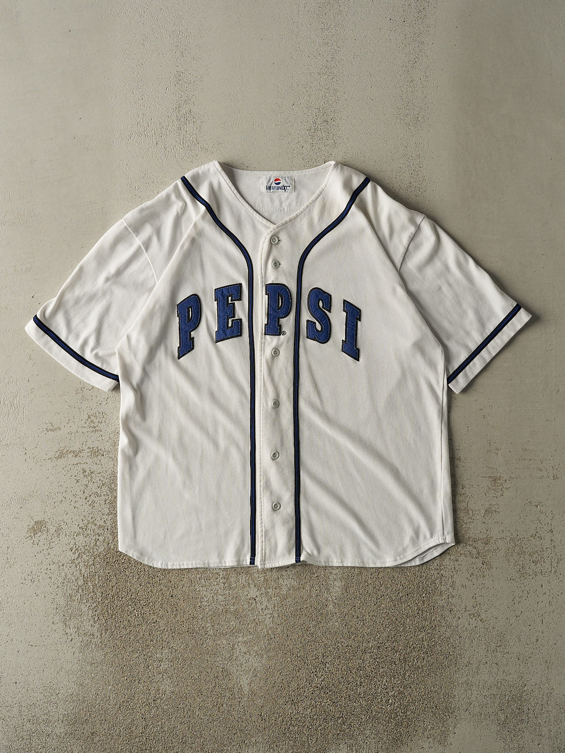 Vintage 90s White Pepsi Baseball Jersey (XL/XXL)