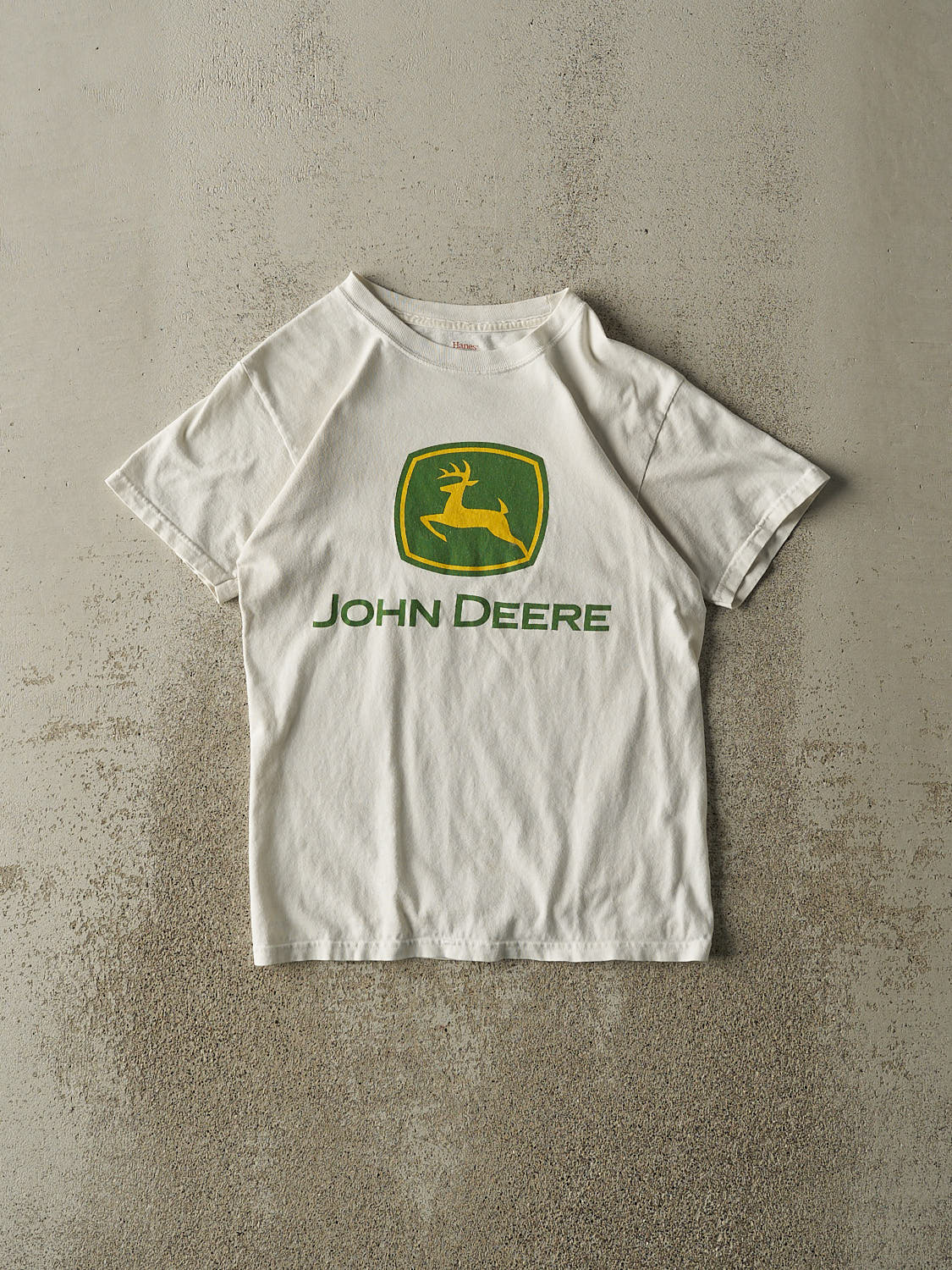 Vintage Y2K White John Deere Tee (XS)