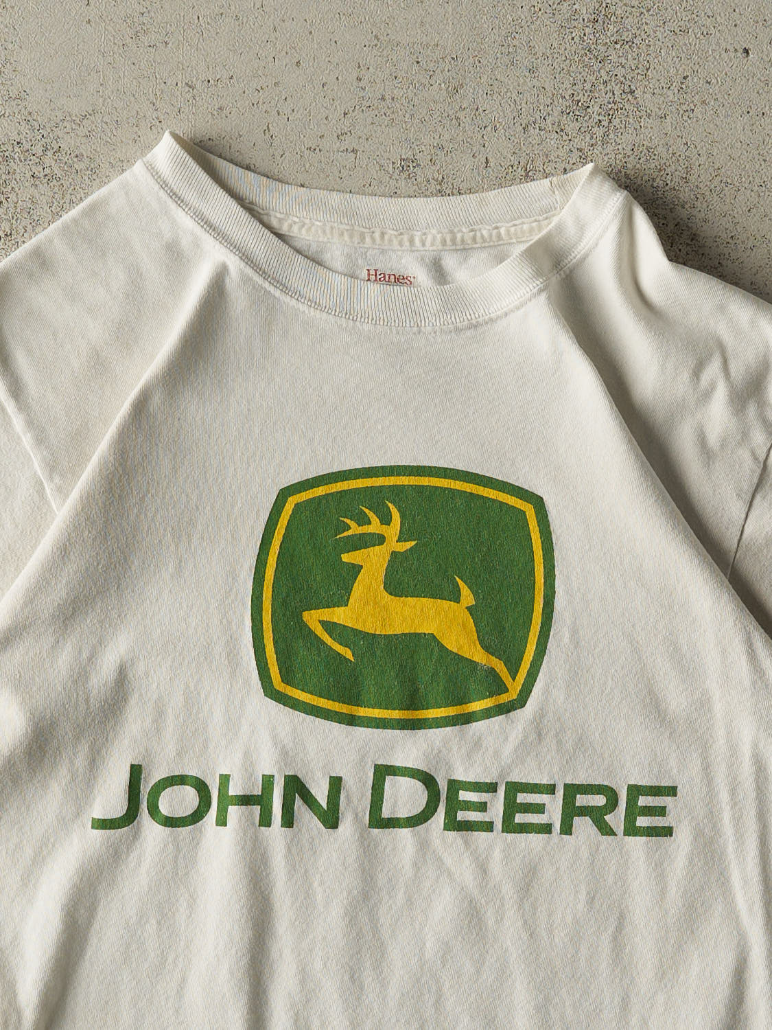 Vintage Y2K White John Deere Tee (XS)