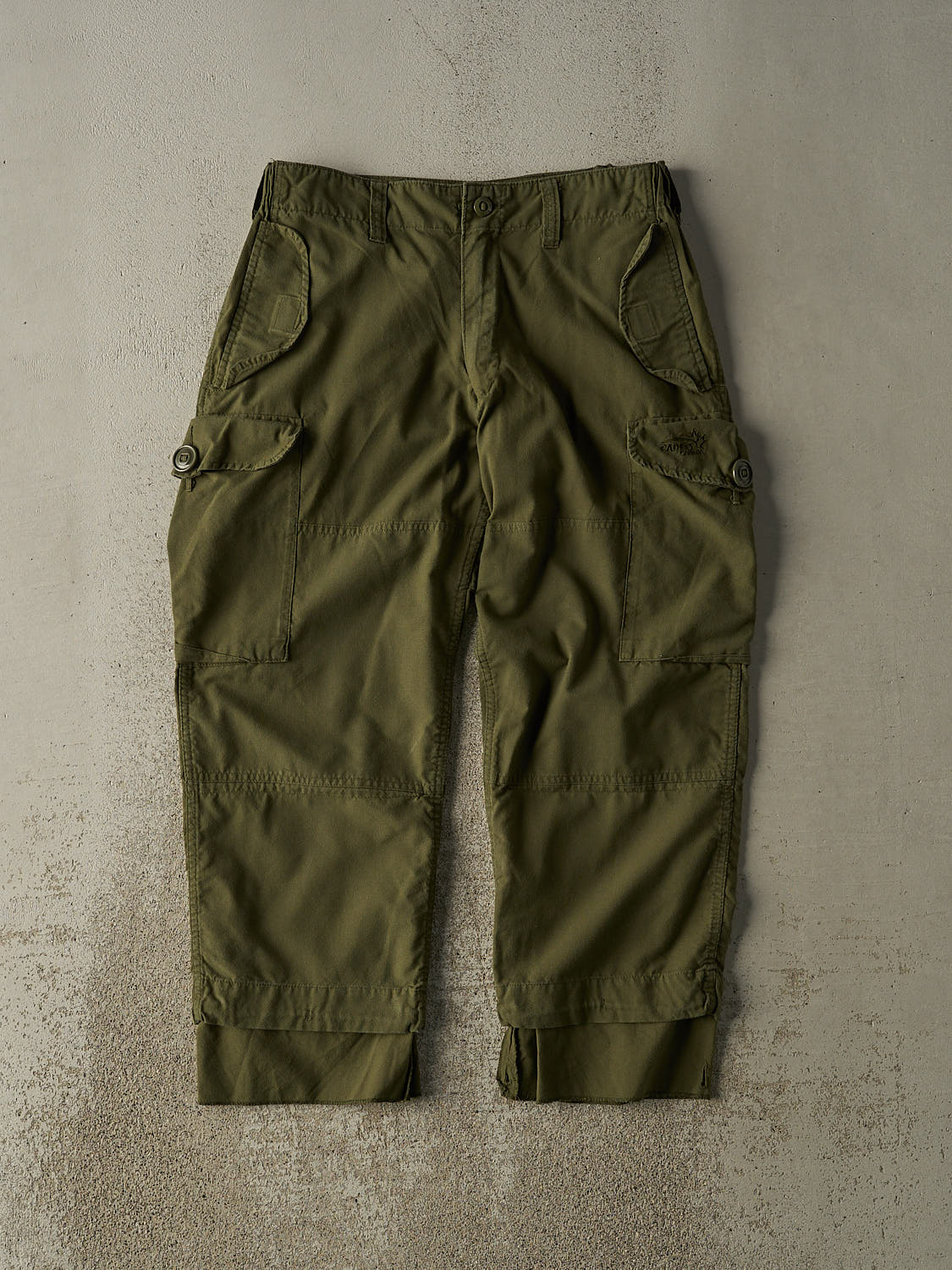 Vintage 90s Green Army Embroidered Pants (32x27.5)