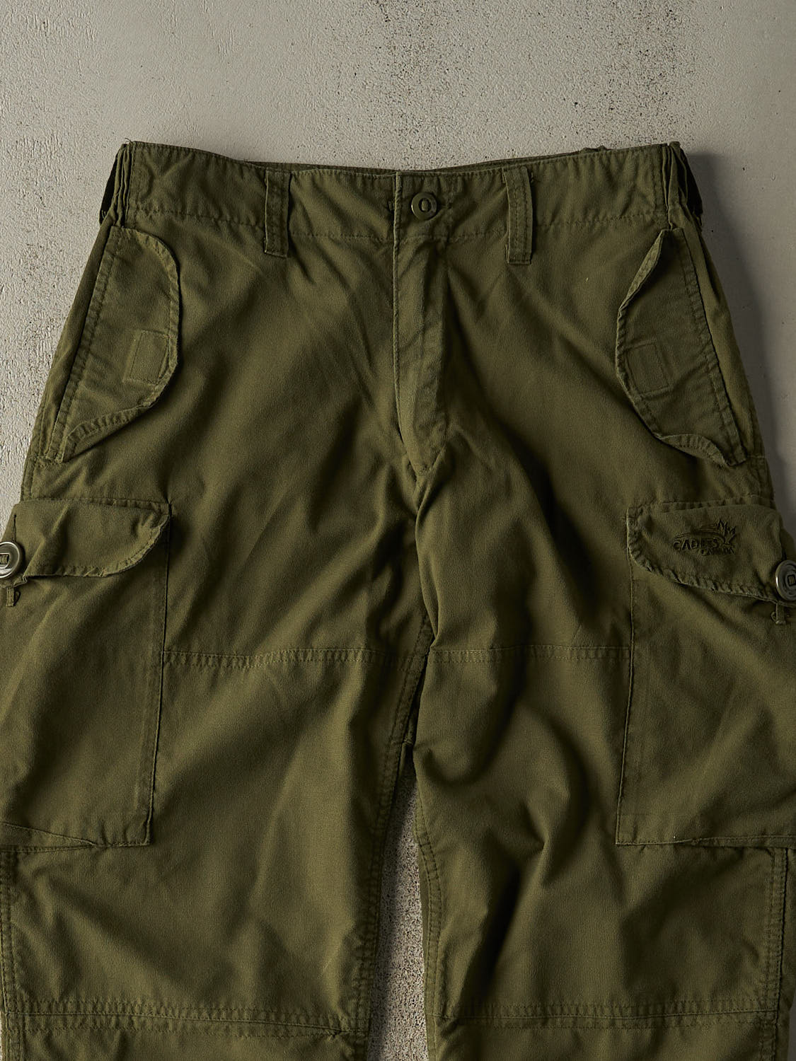 Vintage 90s Green Army Embroidered Pants (32x27.5)