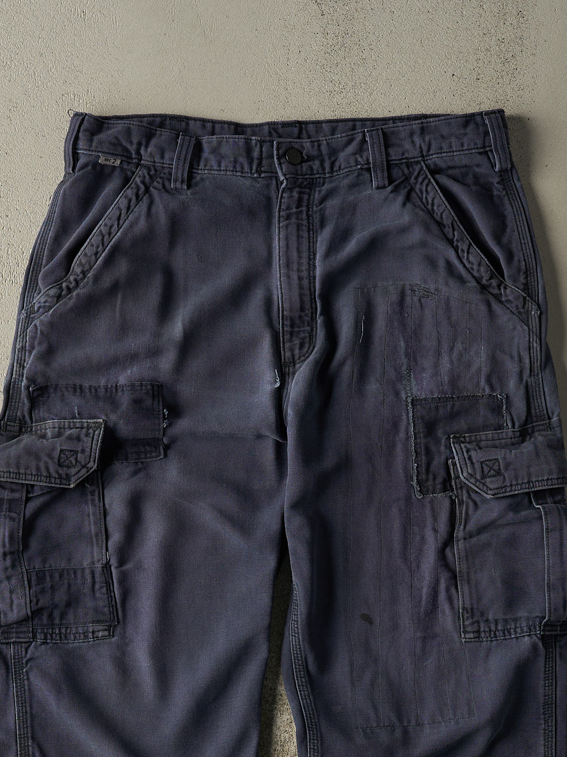 Vintage Y2K Navy Blue Carhartt Cargo Fire Resistant Pants (36x27)