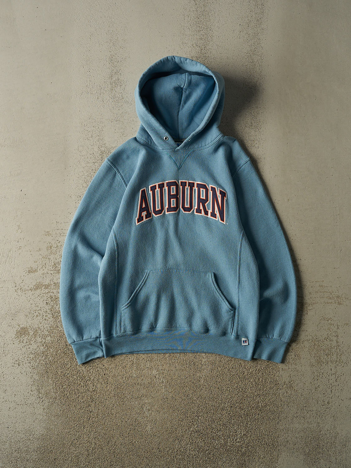 Vintage Y2K Blue Russell Athletic Auburn Embroidered Hoodie (M)