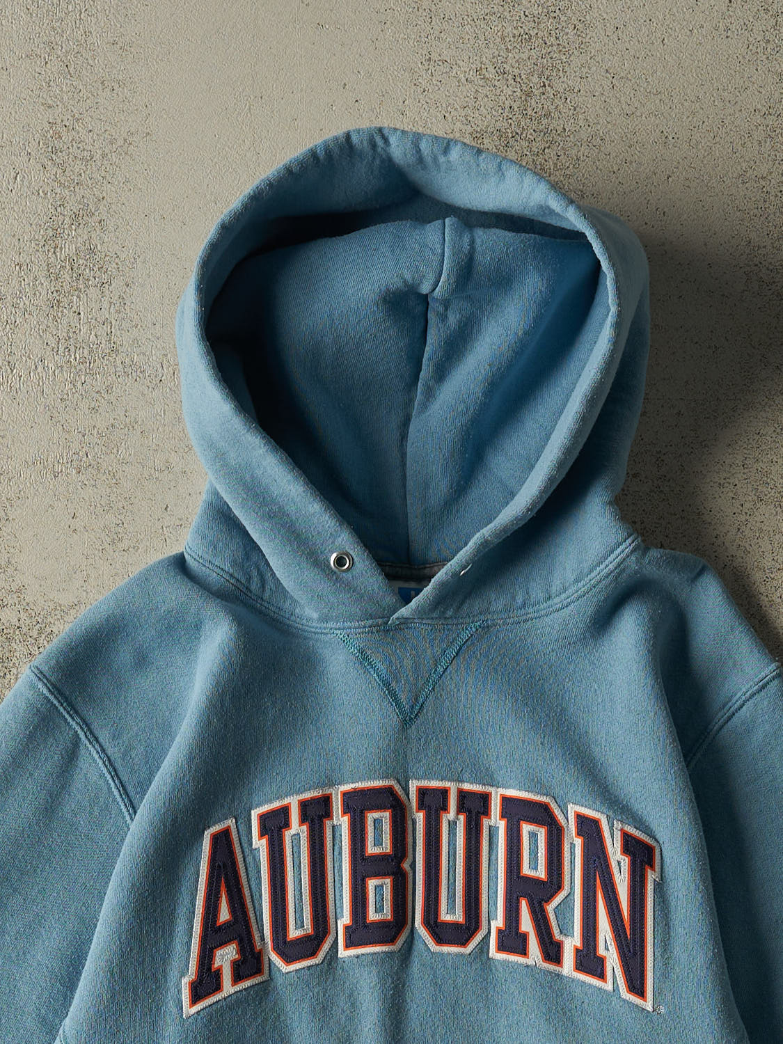 Vintage Y2K Blue Russell Athletic Auburn Embroidered Hoodie (M)