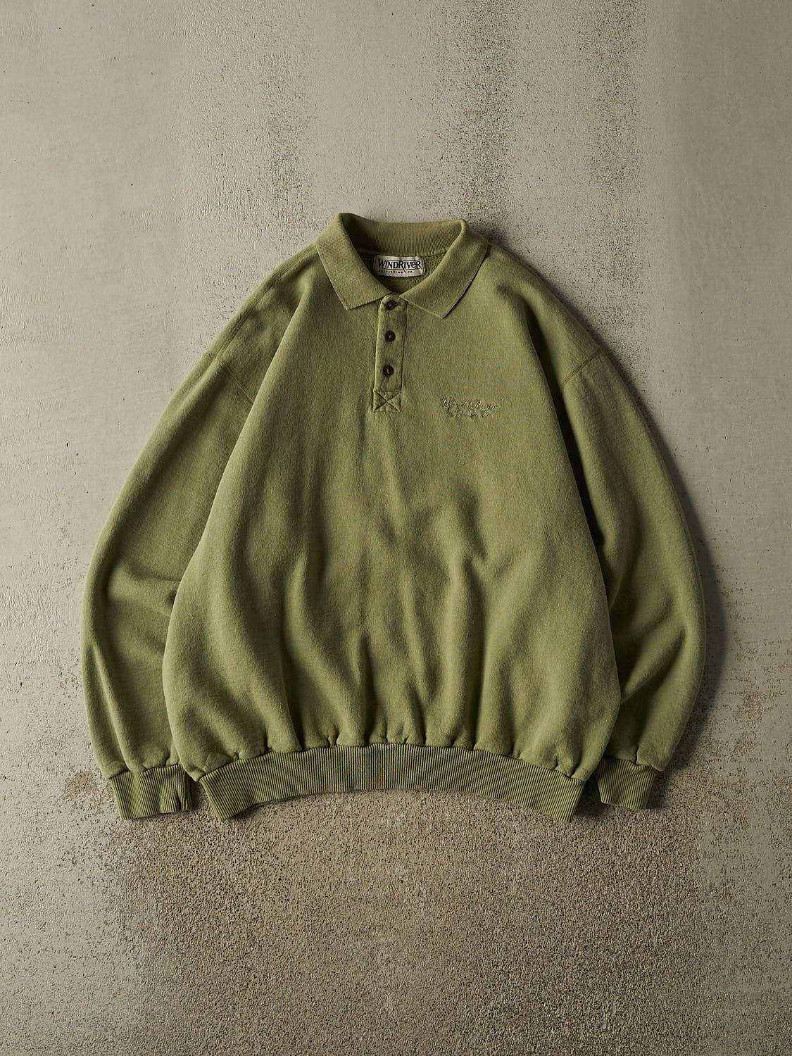 Vintage 90s Green Wind River Quarter Button Sweater (XL/XXL)