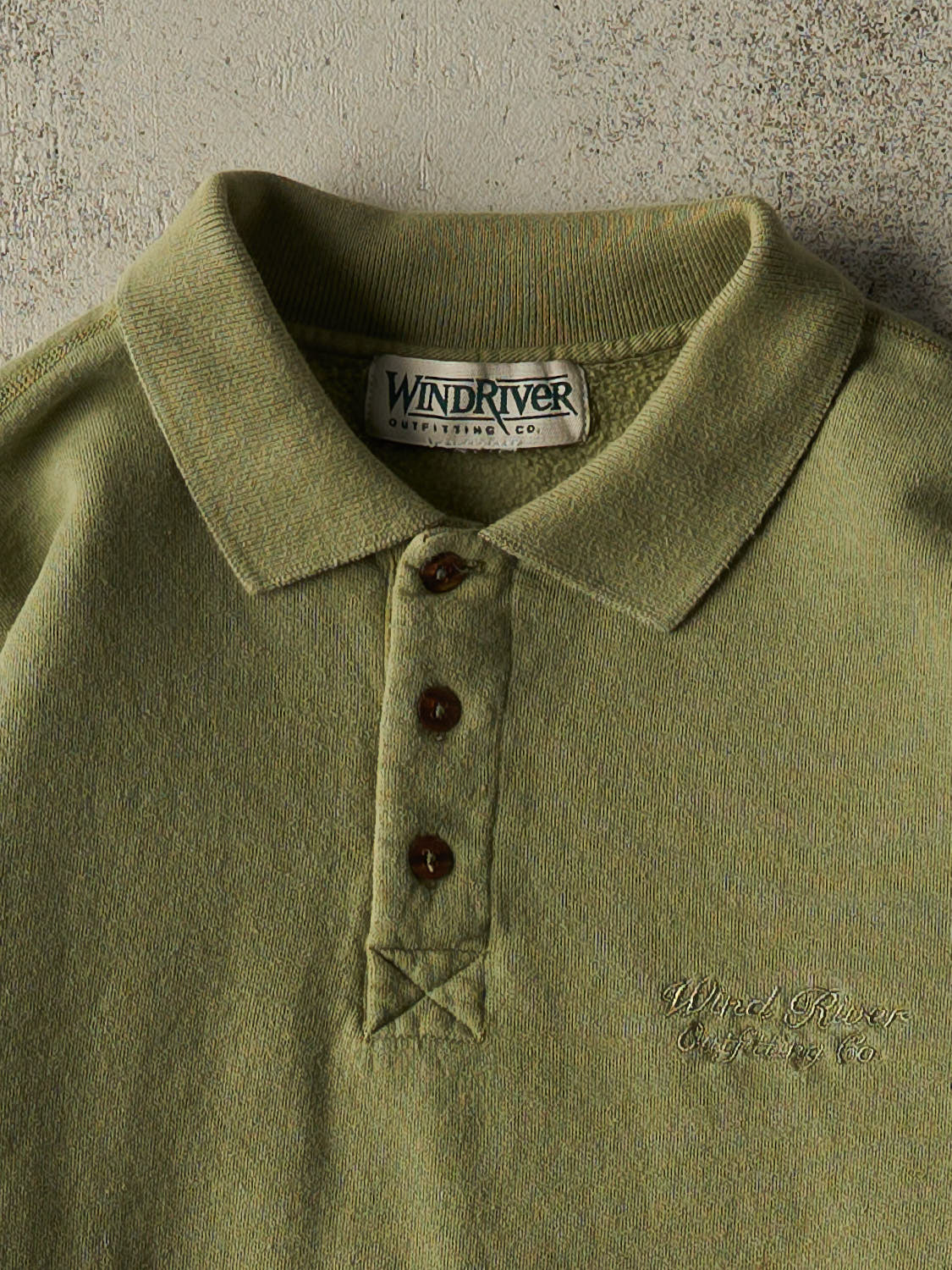Vintage 90s Green Wind River Quarter Button Sweater (XL/XXL)