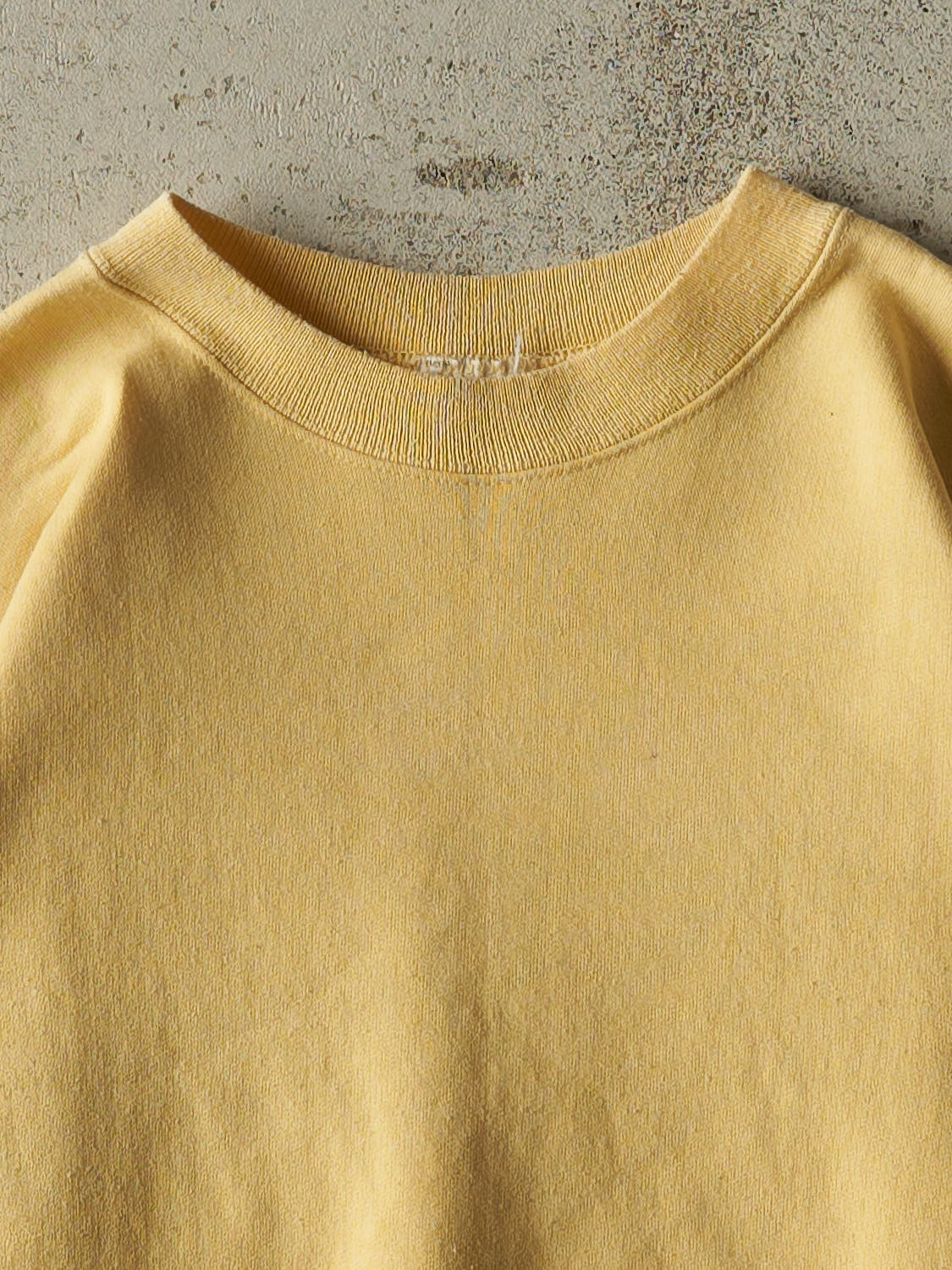 Vintage 90s Yellow Blank Crewneck (L)