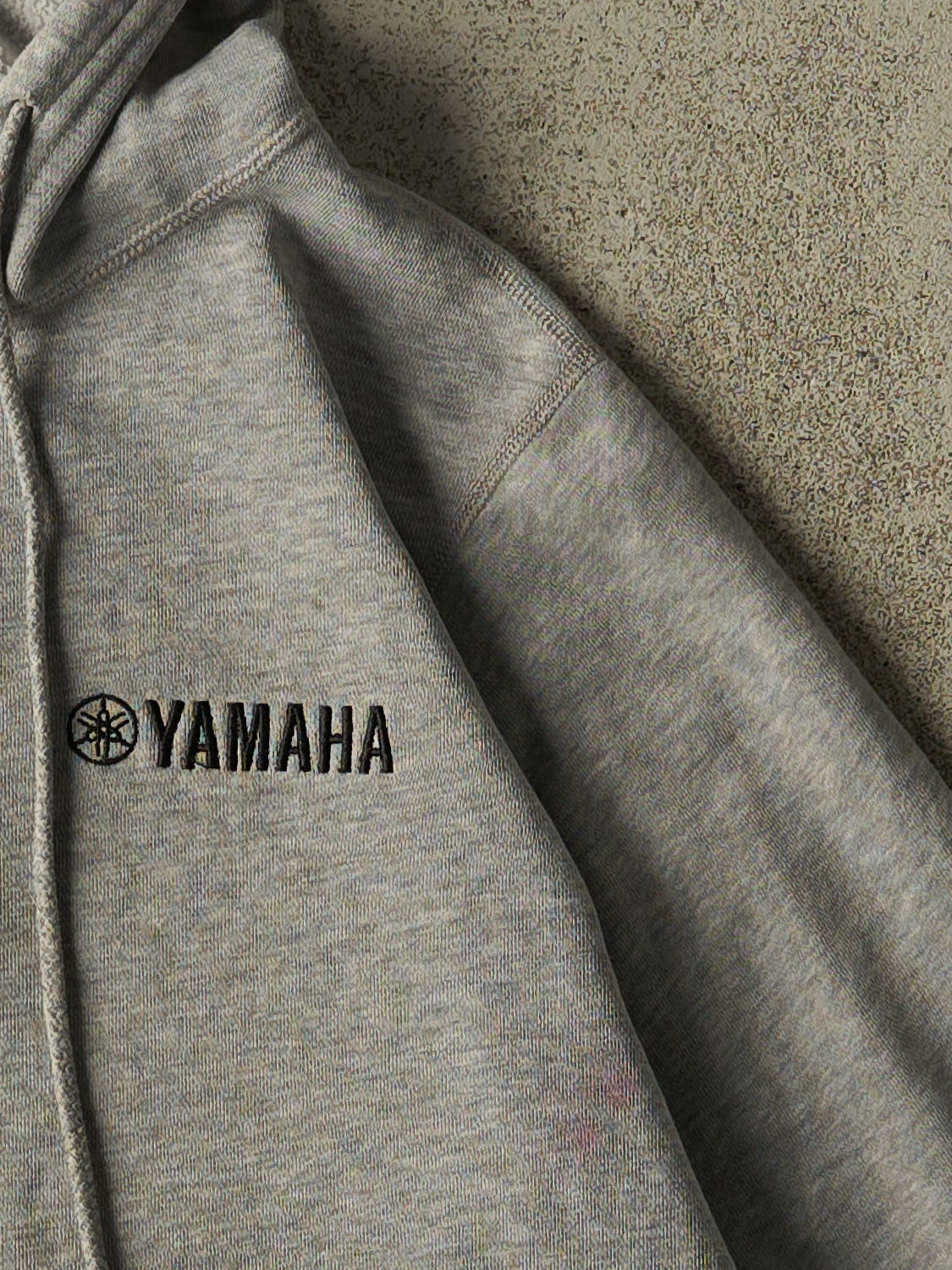 Vintage 90s Grey Yamaha Racing Zip Up Hoodie (XS)