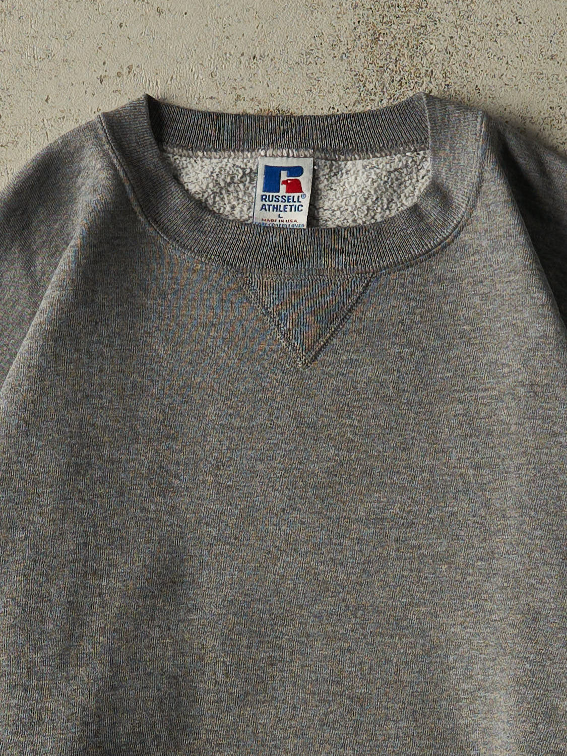 Vintage 90s Grey Russell Athletic Blank Crewneck (M/L)