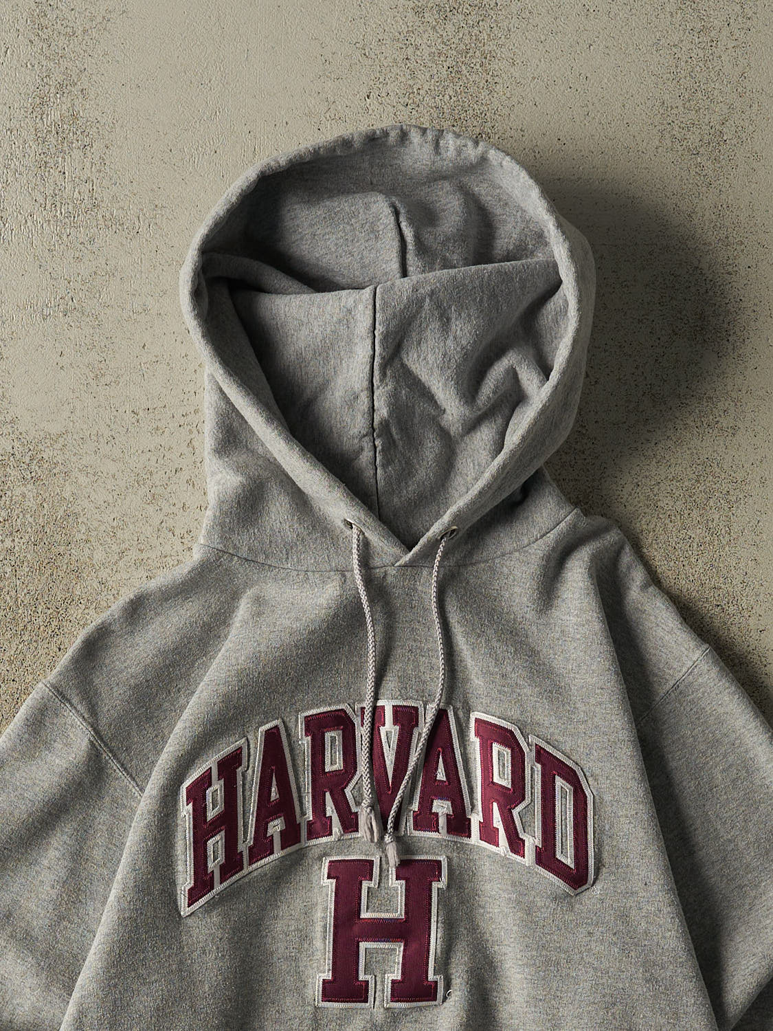 Vintage Y2K Grey Harvard University Champion Hoodie (S)