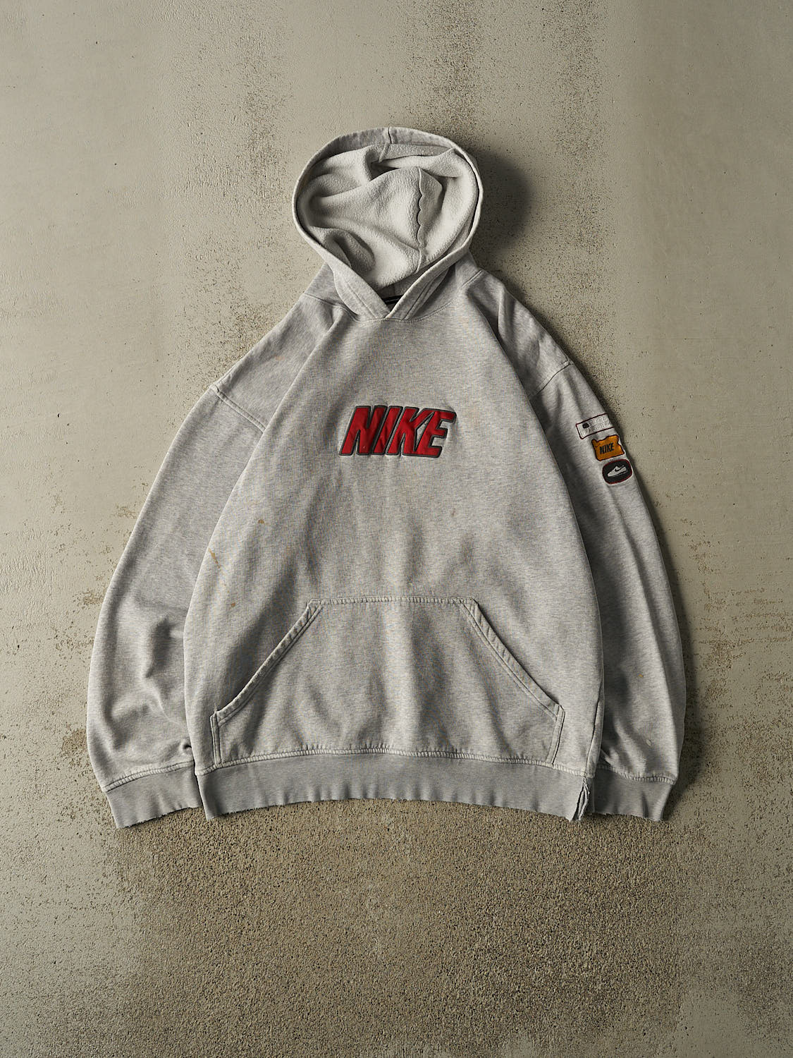 Vintage 90s Grey Nike Embroidered Hoodie (XL)
