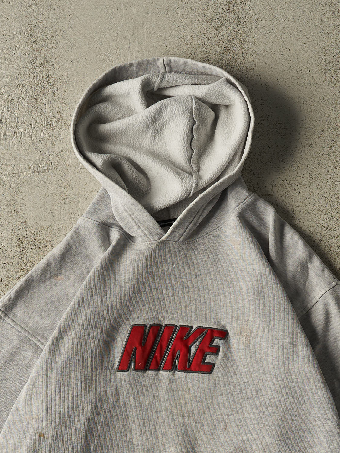 Vintage 90s Grey Nike Embroidered Hoodie (XL)