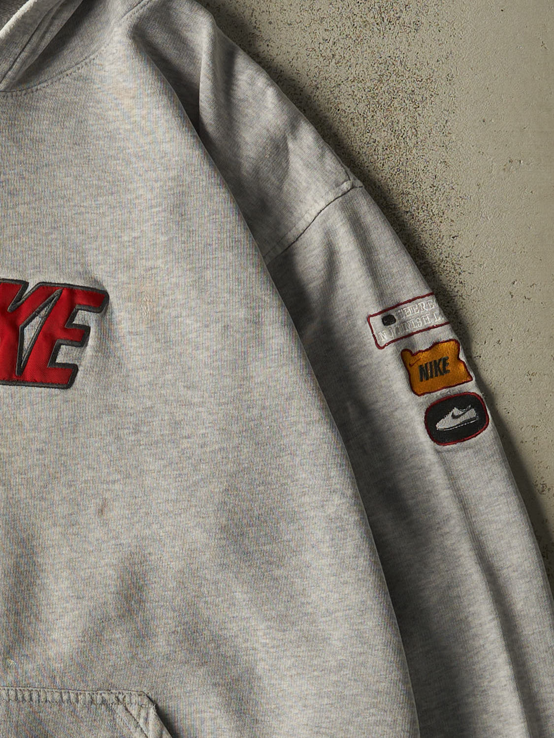 Vintage 90s Grey Nike Embroidered Hoodie (XL)