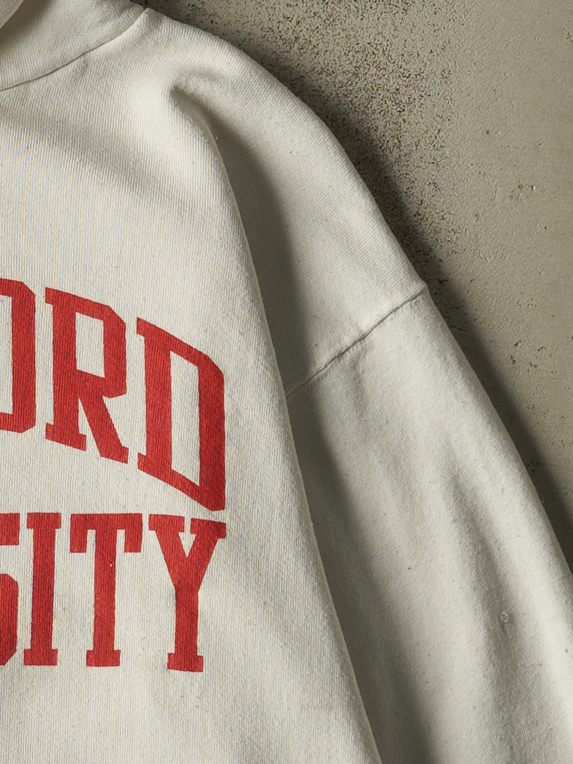 Vintage 80s White Stanford University Hoodie (L)
