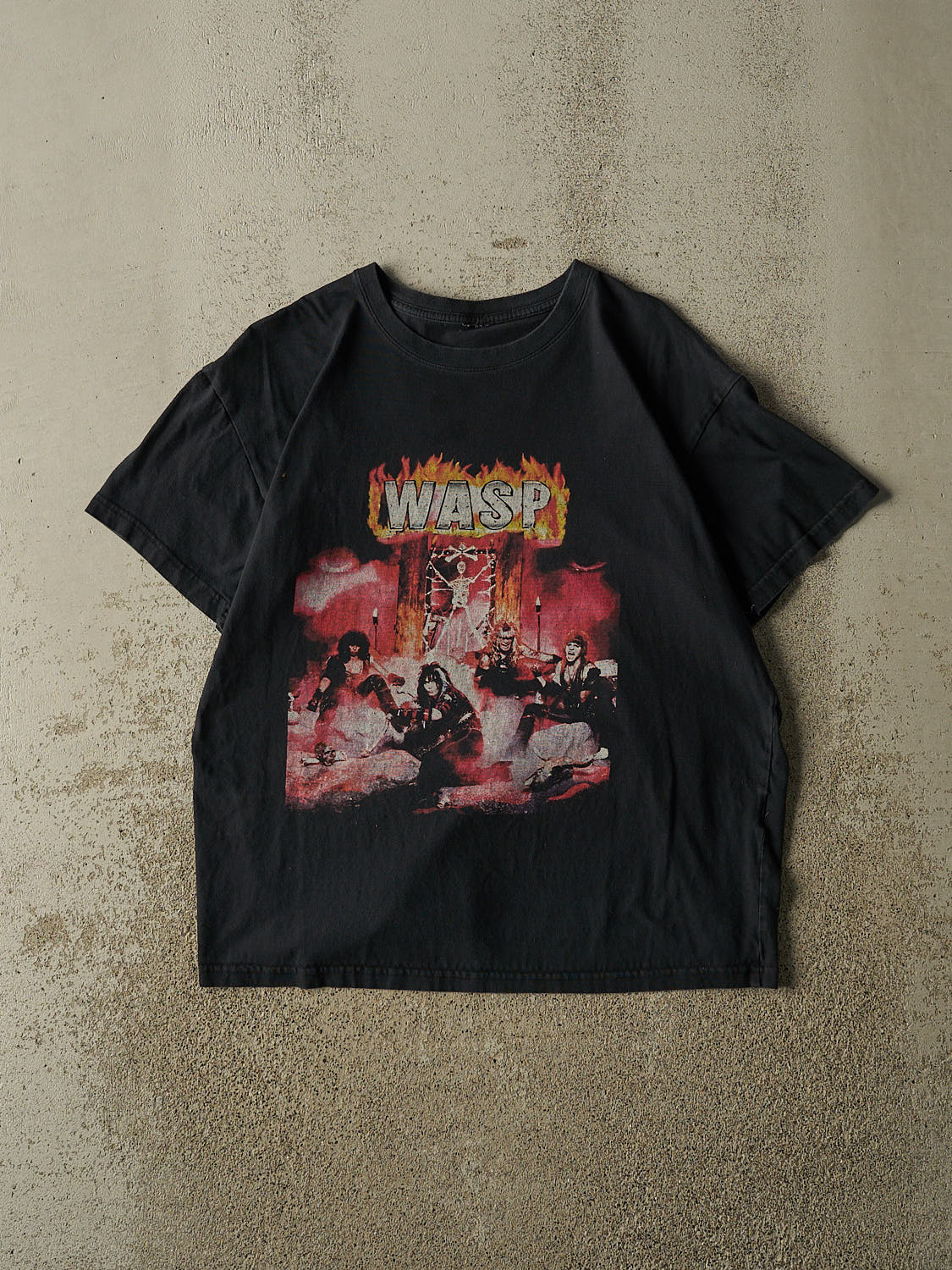 Vintage 90s Black WASP Band Tee (M/L)