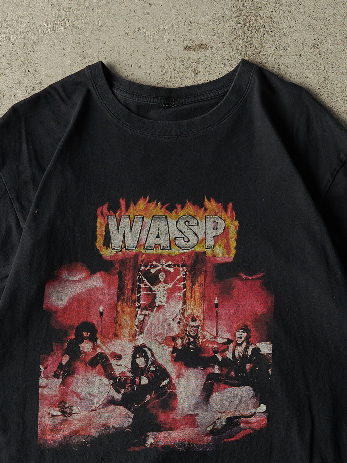 Vintage 90s Black WASP Band Tee (M/L)