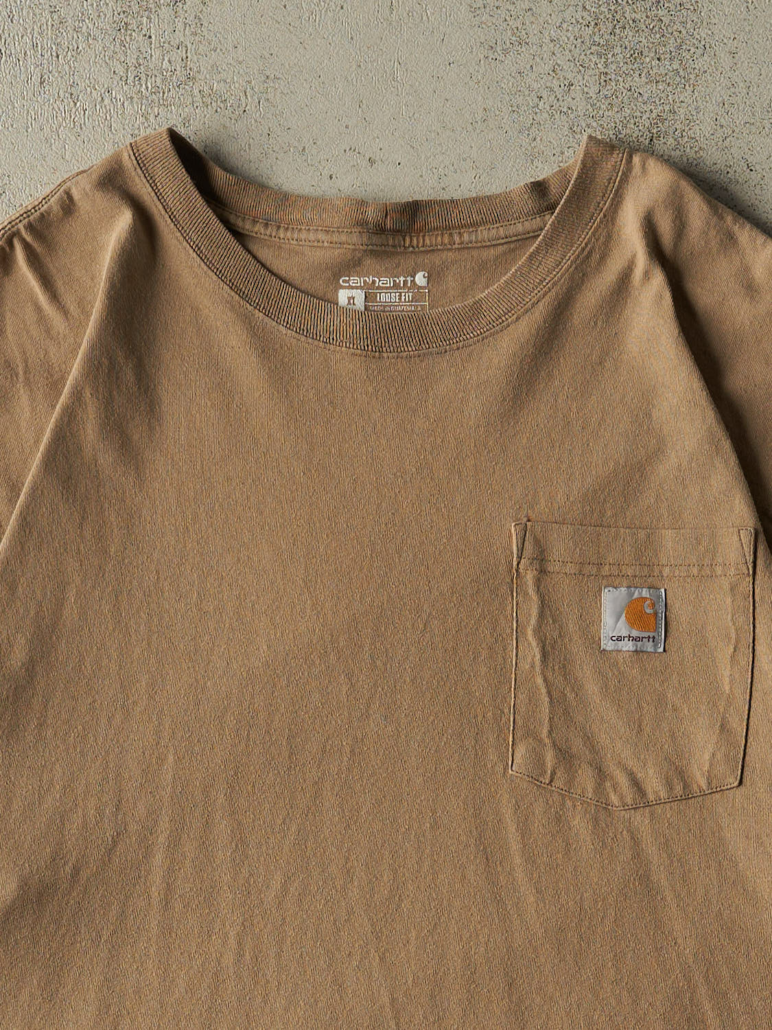 Vintage Y2K Beige Carhartt Pocket Tee (XL/XXL)