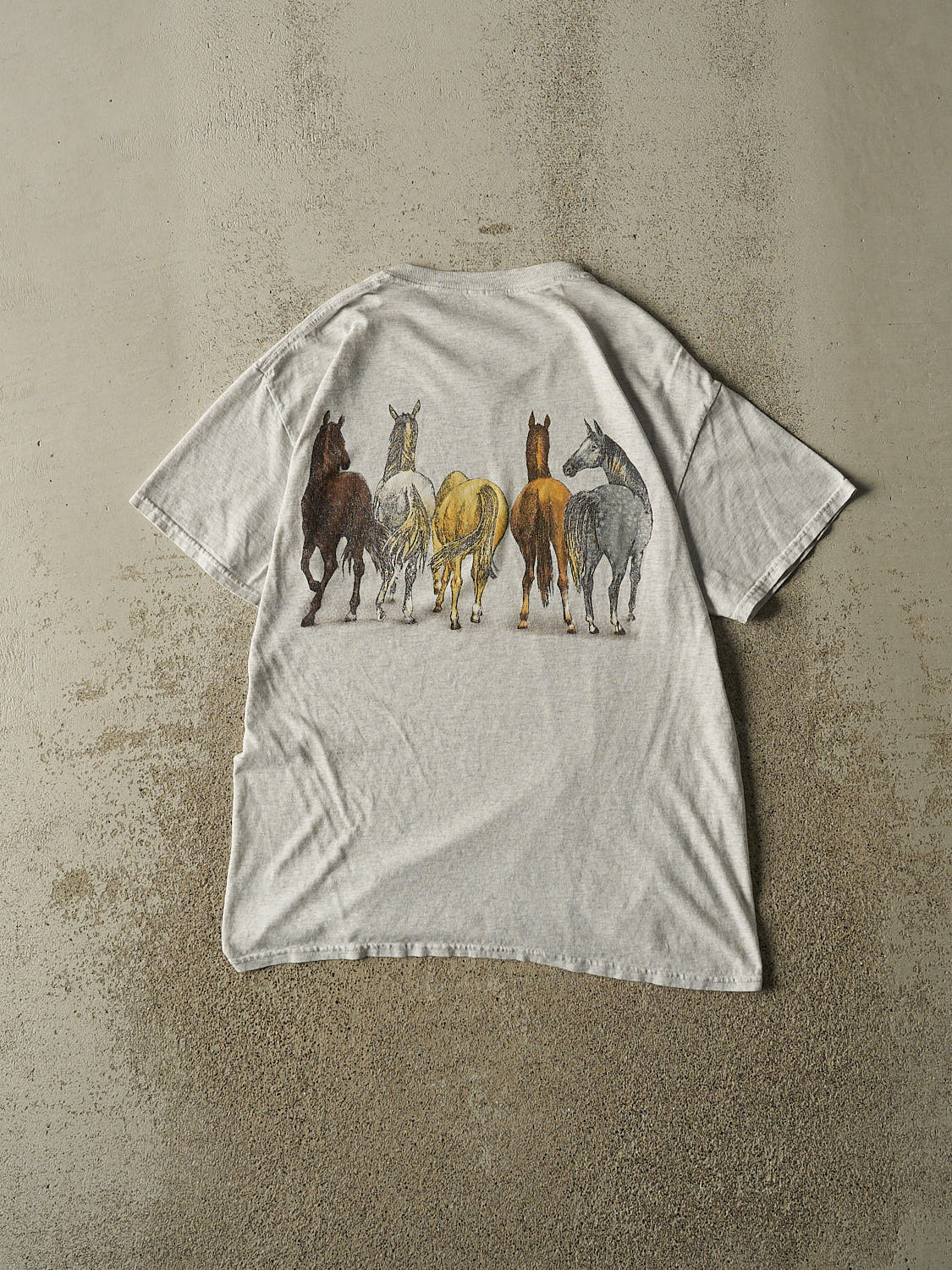Vintage 90s Grey Kentucky Horse Tee (M/L)