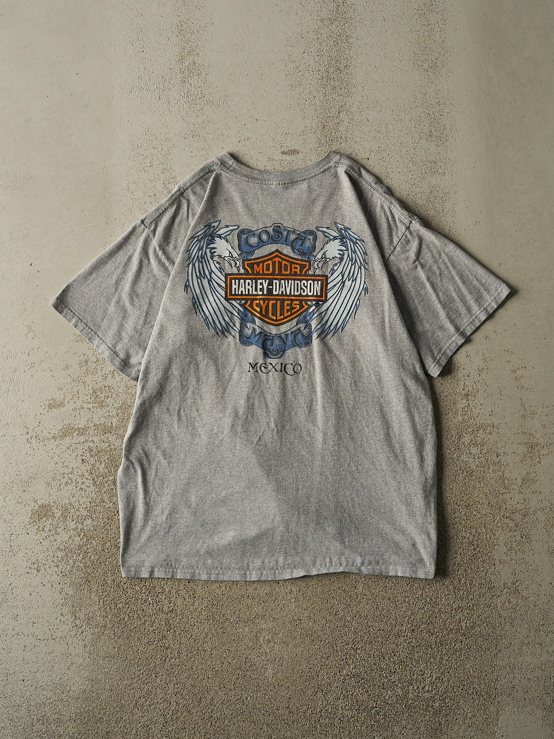 Vintage 90s Grey Harley Davidson Mexico Tee (L/XL)