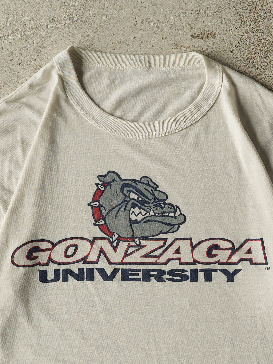 Vintage 90s White Gonzaga University Tee (L)