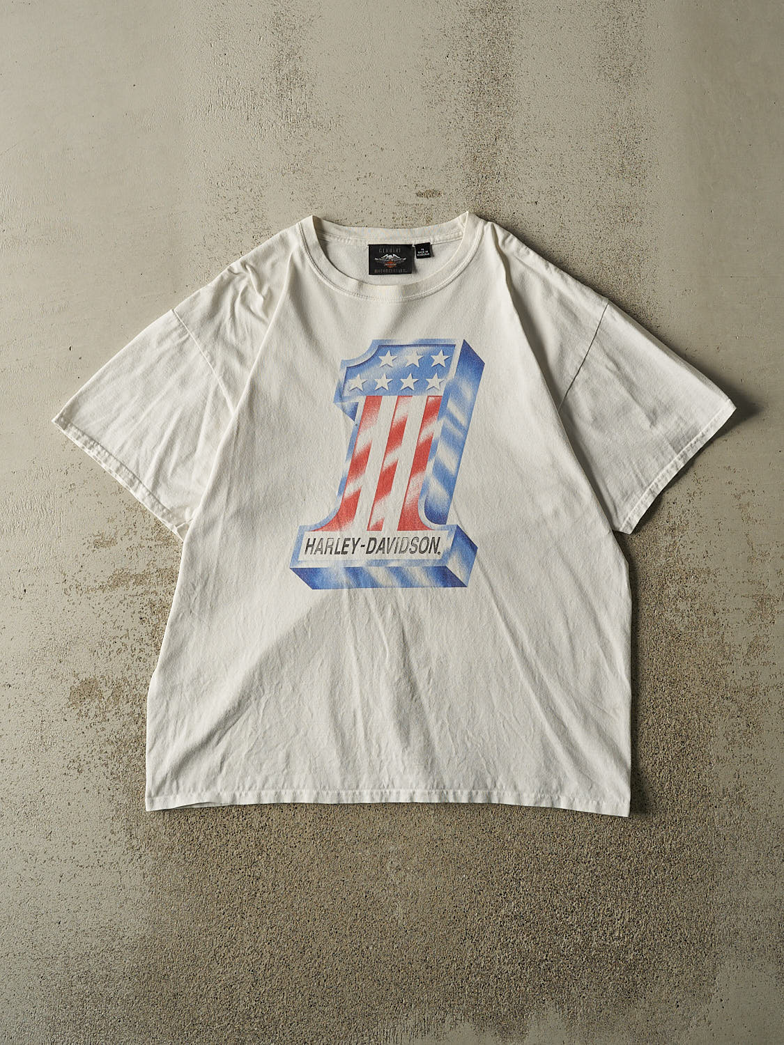 Vintage Y2K White Harley Davidson Tee (XL)