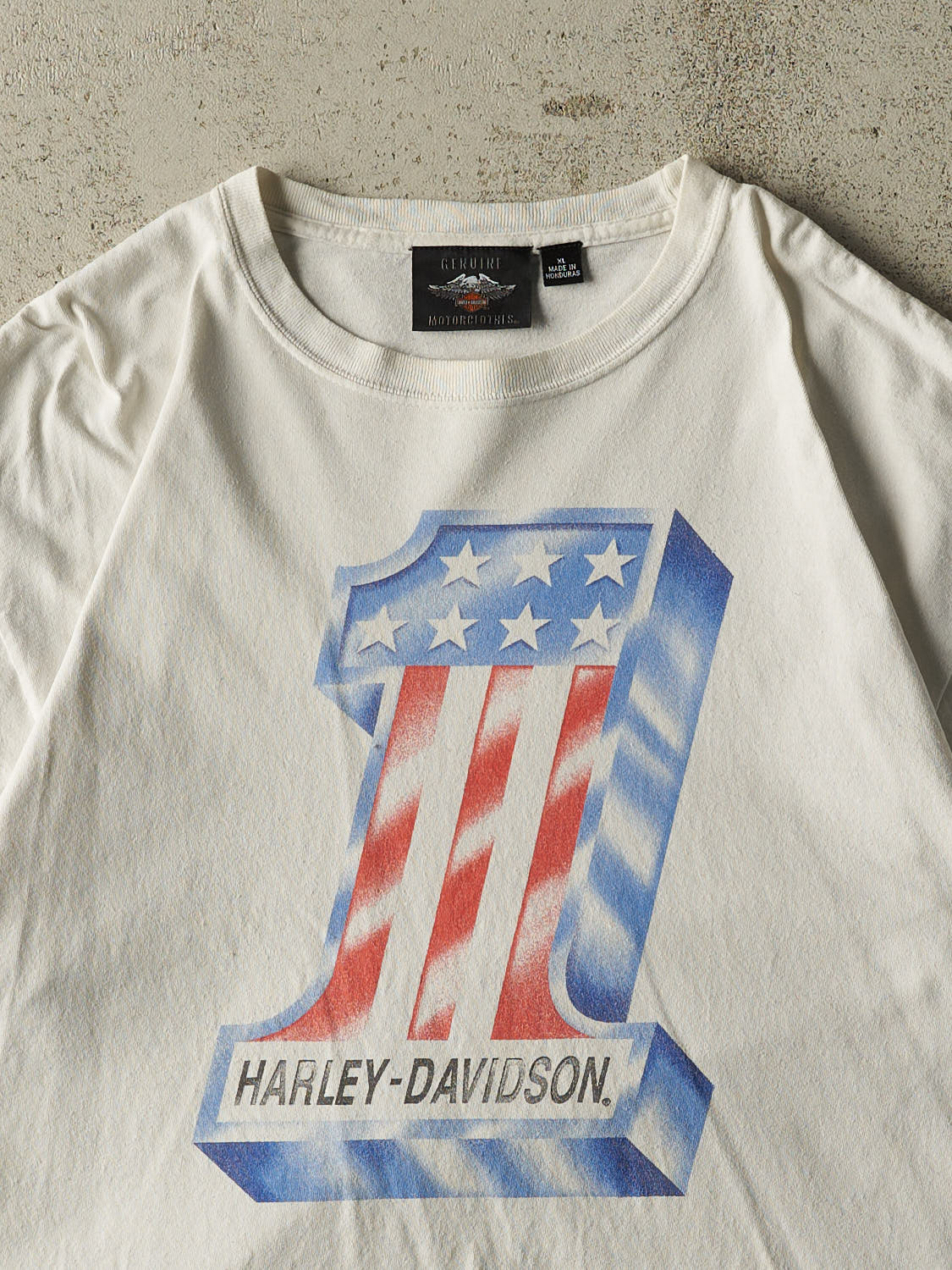 Vintage Y2K White Harley Davidson Tee (XL)