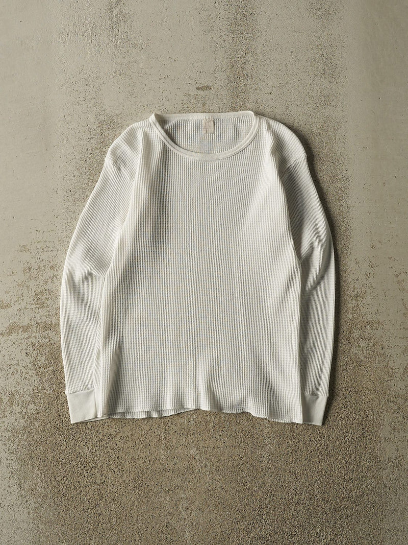 Vintage 80s White Thermal Long Sleeve (XS/S)