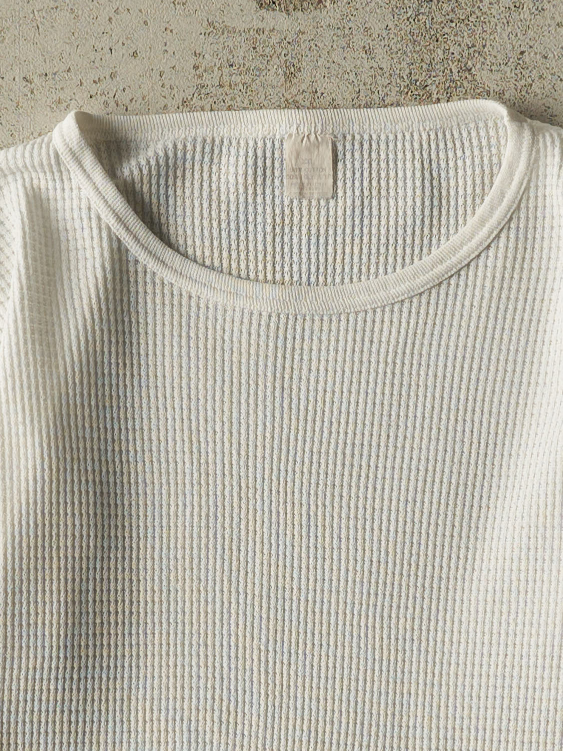 Vintage 80s White Thermal Long Sleeve (XS/S)