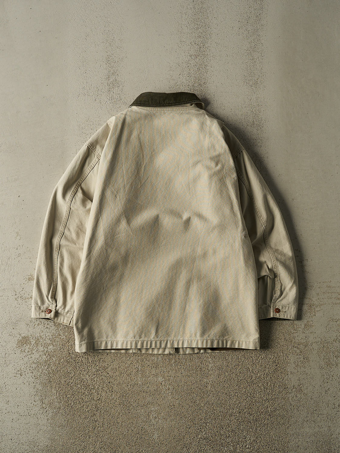 Vintage 90s Beige LL Bean Blanket Lined Chore Jacket (S/M)