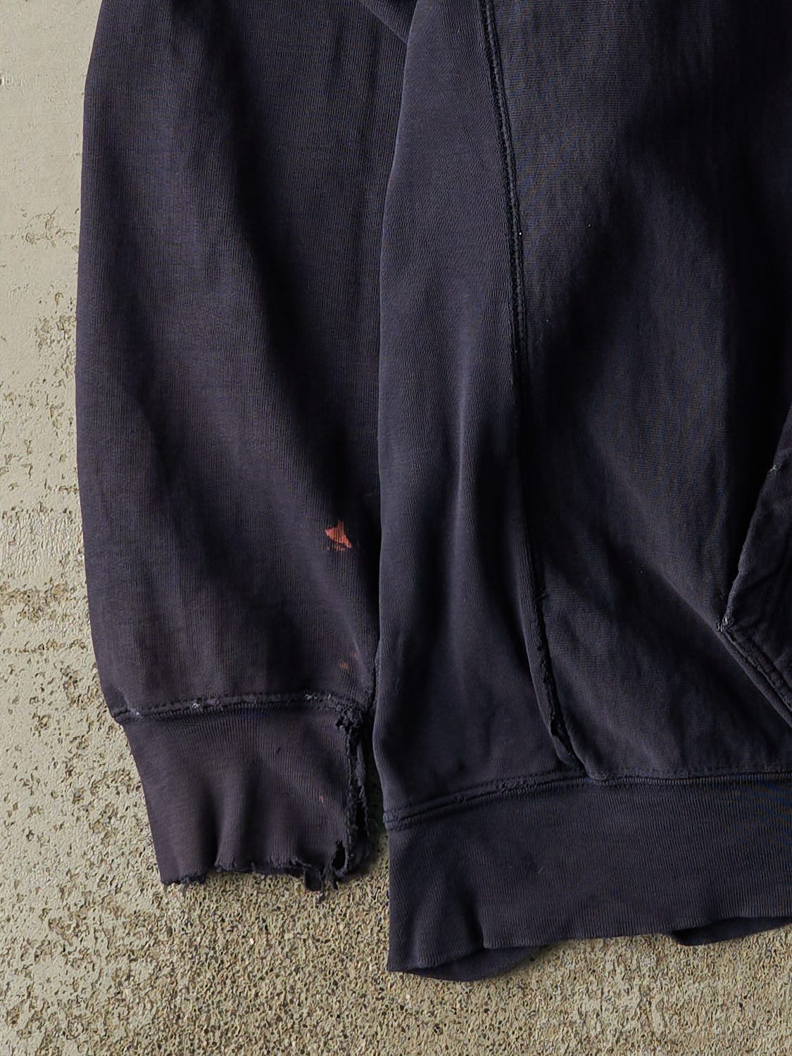 Vintage 90s Sun Faded Navy University of Notre Dame Embroidered Hoodie (XXL)