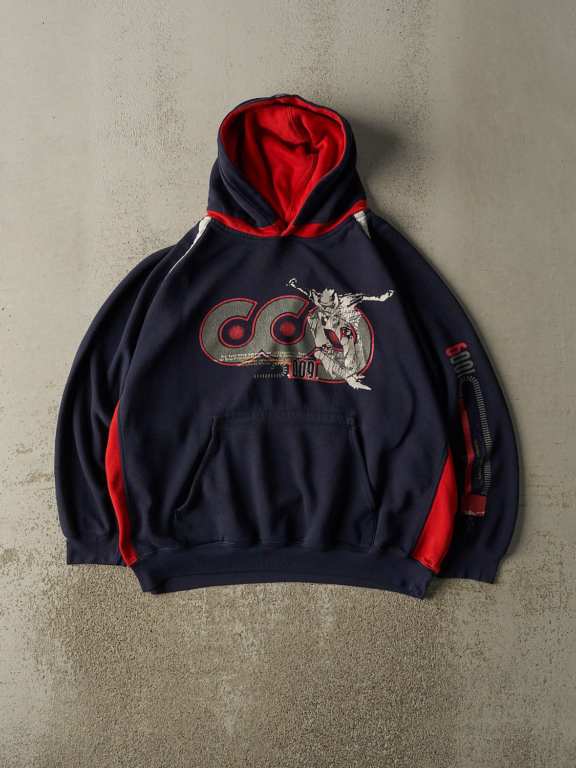 Vintage 90s Navy Blue No Boundaries Hoodie (M)