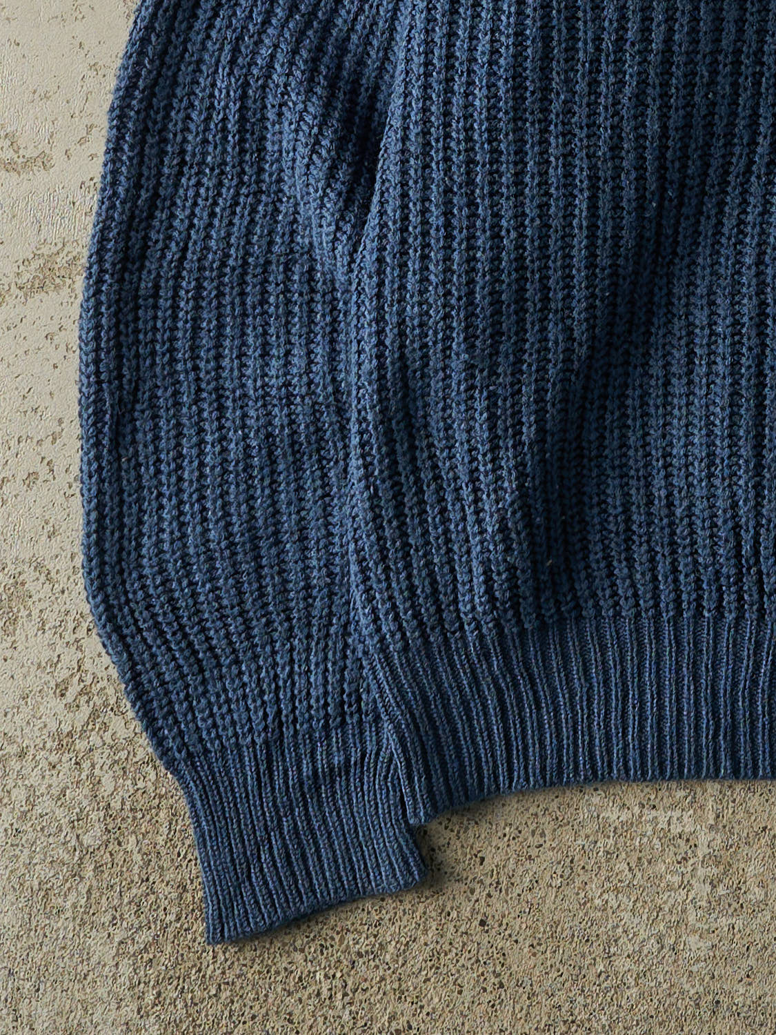 Vintage 80s Blue Fisherman Knit (XL)