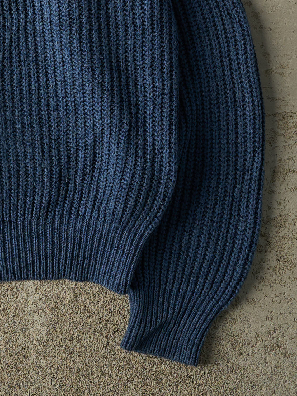 Vintage 80s Blue Fisherman Knit (XL)