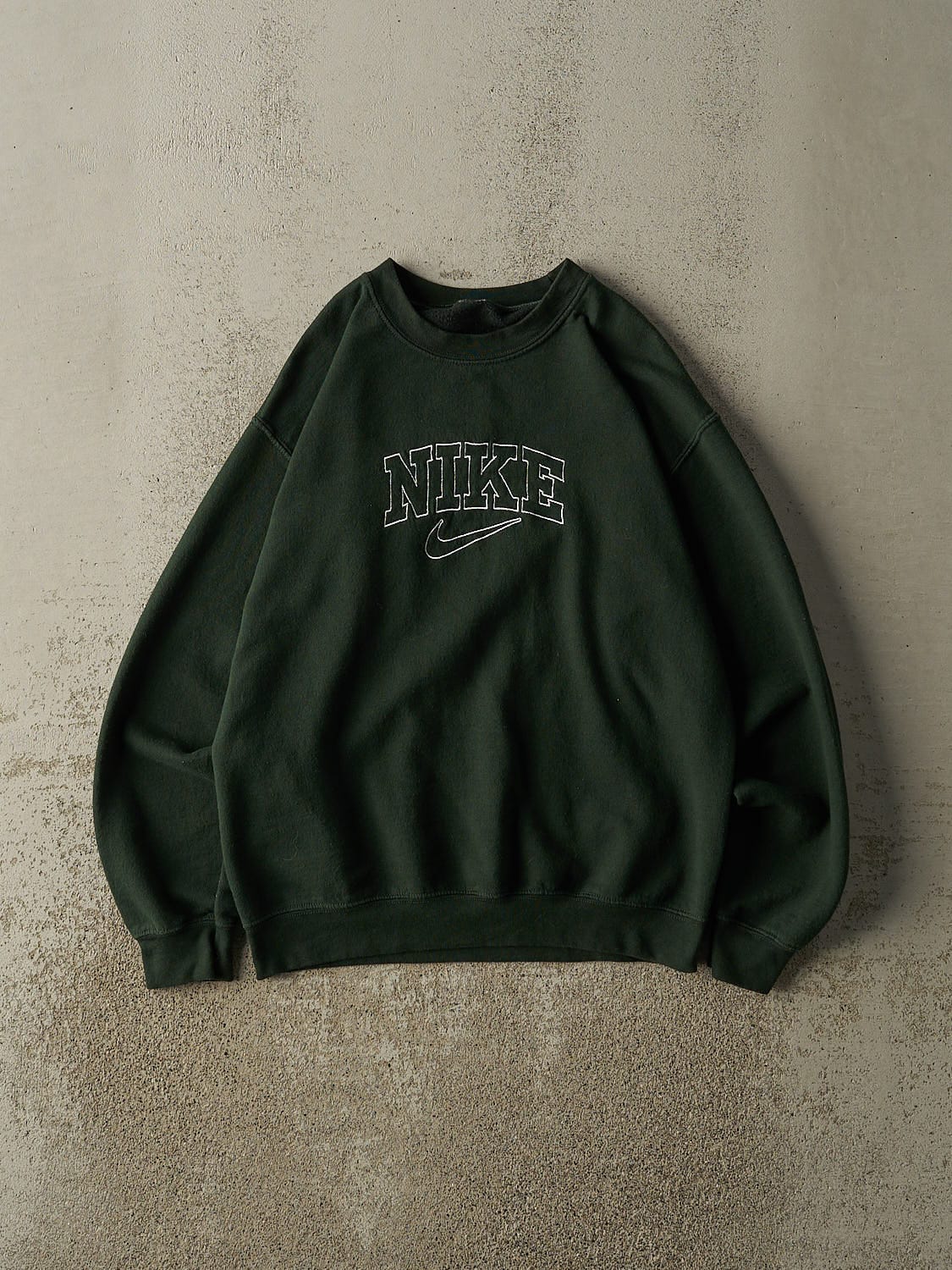 Vintage 90s Green Nike Bootleg Embroidered Crewneck (S)
