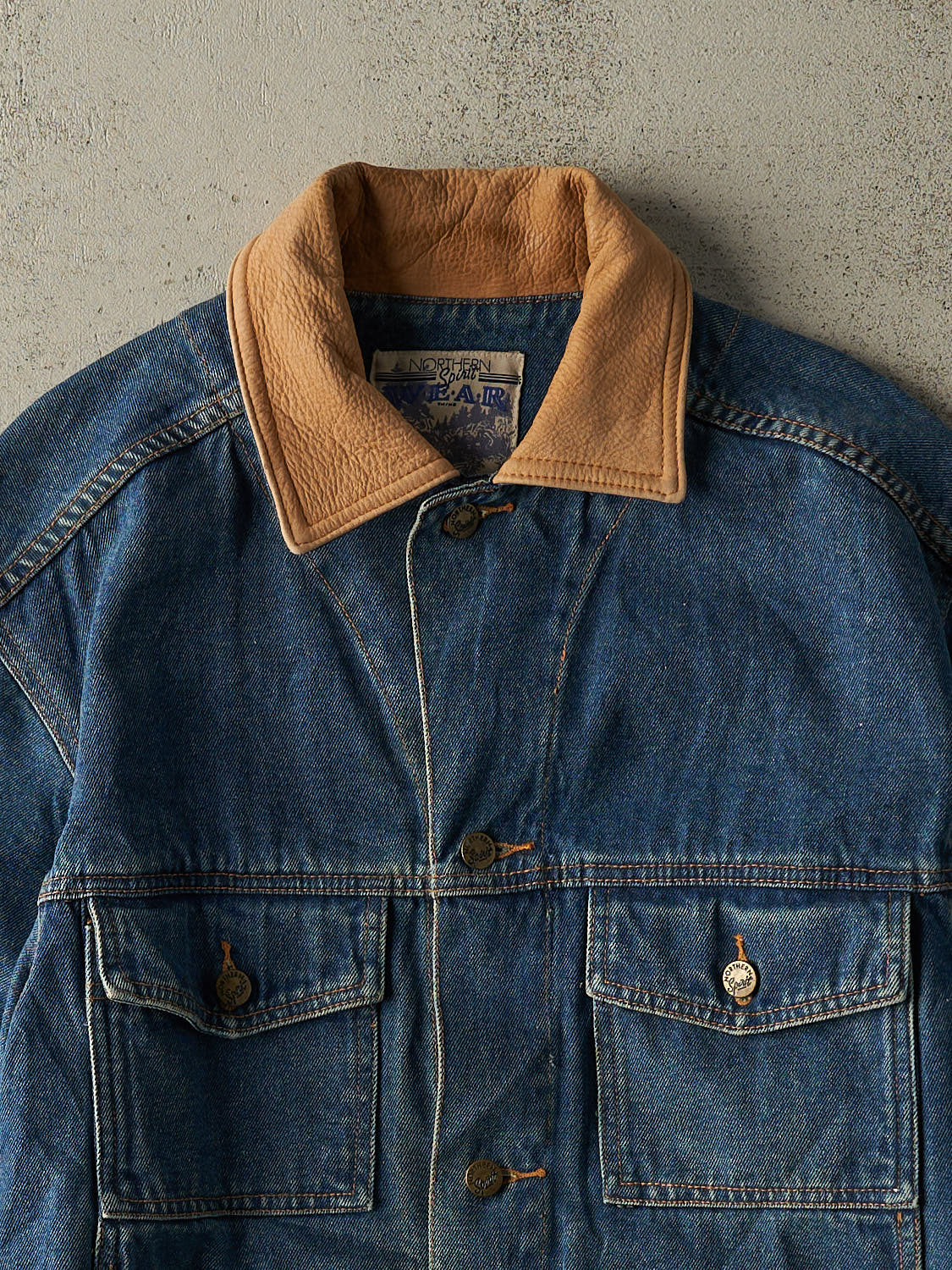 Vintage 90s Dark Wash Northern Spirit Denim Jacket (S/M)